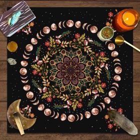 Tarot Tablecloth Board Game Decorative Cloth Have Your Power Mandala Moon Phase Floral Butterfly Tablecloth (Option: JP126-49x 49cm)