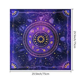 Tarot Tablecloth Board Game Decorative Cloth Have Your Power Mandala Moon Phase Floral Butterfly Tablecloth (Option: JP158-49x 49cm)