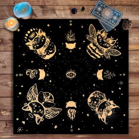 Tarot Tablecloth Board Game Decorative Cloth Have Your Power Mandala Moon Phase Floral Butterfly Tablecloth (Option: JP142-75x 75cm)