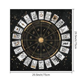 Tarot Tablecloth Board Game Decorative Cloth Have Your Power Mandala Moon Phase Floral Butterfly Tablecloth (Option: JP159-75x 75cm)